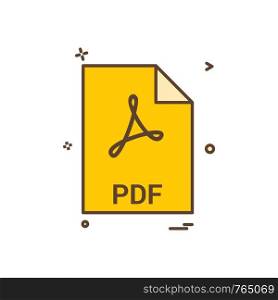 pdf file file extension file format icon vector d