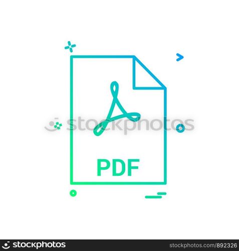 pdf file file extension file format icon vector d