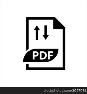 Pdf Icon, Pdf File Icon, Portable Text Graphic File Format Vector Art Illustration. Pdf Icon, Pdf File Icon, Portable Text Graphic File Format