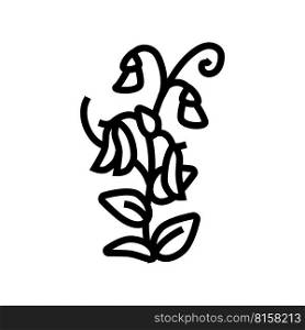 pea plant healthy line icon vector. pea plant healthy sign. isolated contour symbol black illustration. pea plant healthy line icon vector illustration