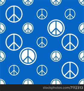 Peace Icon Seamless Pattern Vector Art Illustration