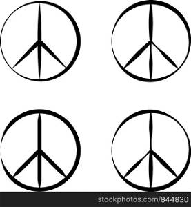Peace Icon Set Vector Illustration
