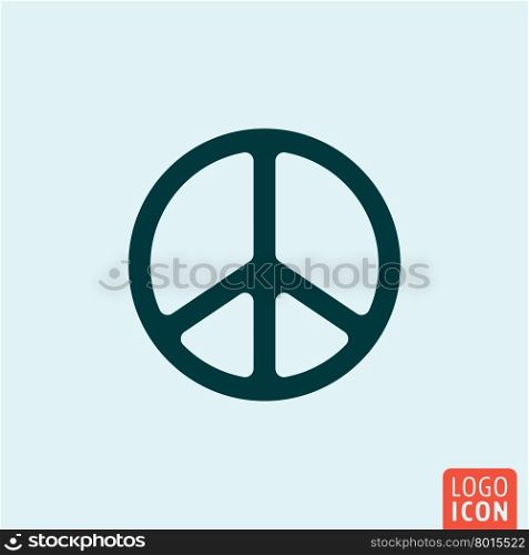 Peace symbol icon. Peace icon. Peace logo. Peace symbol. Peace symbol icon isolated minimal design. Vector illustration.
