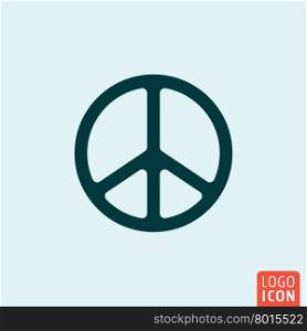 Peace symbol icon. Peace icon. Peace logo. Peace symbol. Peace symbol icon isolated minimal design. Vector illustration.