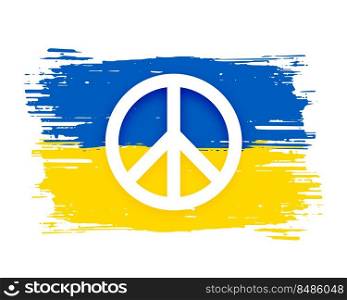 peace symbol on ukraind flag