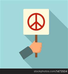 Peace symbol protest icon. Flat illustration of peace symbol protest vector icon for web design. Peace symbol protest icon, flat style