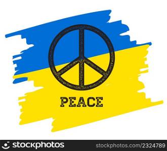 peace , Ukraine flag concept vector illustration