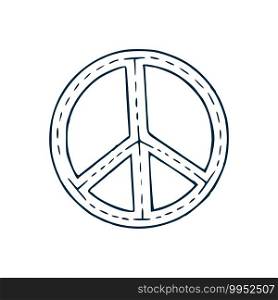 Peace vector icon. Hippie print. Line art logo with peace sign. Peace vector icon. Hippie print. Line art logo with peace sign.