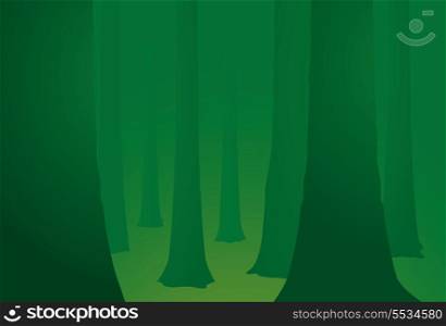 Peaceful green background / woods and trees