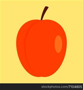 Peach icon. Flat illustration of peach vector icon for web design. Peach icon, flat style