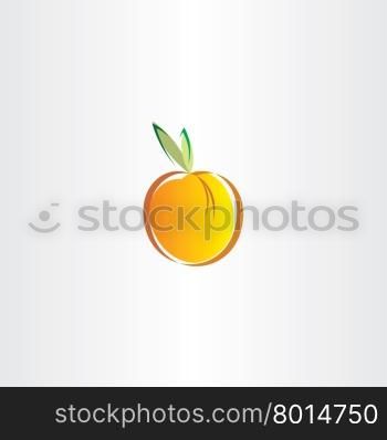 peach logo vector design fruit