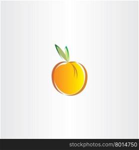 peach logo vector design fruit