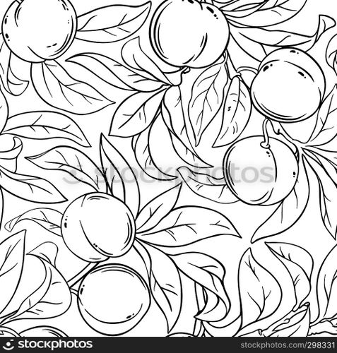 peach vector pattern on white background. peach vector pattern