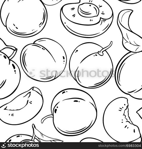 peach vector pattern on white background. peach vector pattern