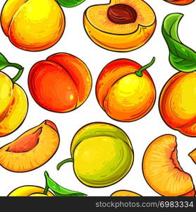 peach vector pattern on white background. peach vector pattern