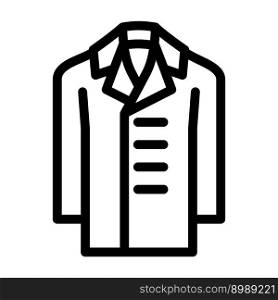 peacoat outerwear male line icon vector. peacoat outerwear male sign. isolated contour symbol black illustration. peacoat outerwear male line icon vector illustration