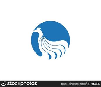 Peacock icon and symbol vector illustration