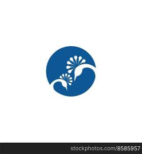 Peacock icon logo illustration design template