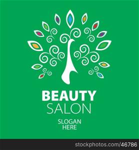 peacock logo for beauty salon. template design logo peacock. Vector illustration of icon