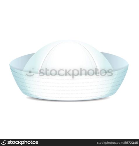 Peaked sailor hat on white background isolated vector illustration