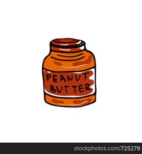 Peanur butter jar. Vector icon. Hand drawn illustration. Peanur butter jar. Vector icon. Hand drawn illustration.