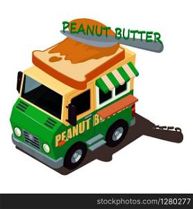 Peanut butter machine icon. Isometric illustration of peanut butter machine vector icon for web. Peanut butter machine icon, isometric style
