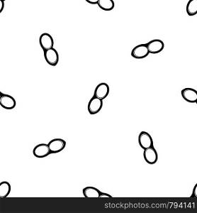 Peanut pattern repeat seamless in black color for any design. Vector geometric illustration. Peanut pattern seamless black