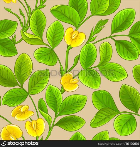 peanut plant vector pattern on color background. peanut vector pattern on color background