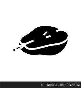 pear cut piece glyph icon vector. pear cut piece sign. isolated symbol illustration. pear cut piece glyph icon vector illustration