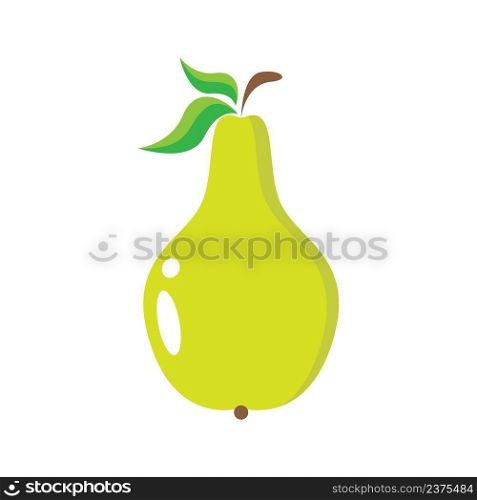 Pear fruit isolated icon on white background vector illustration.