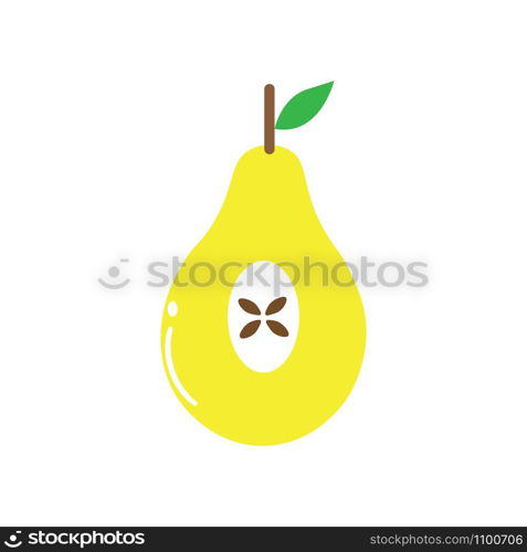 pear fruit logo vector