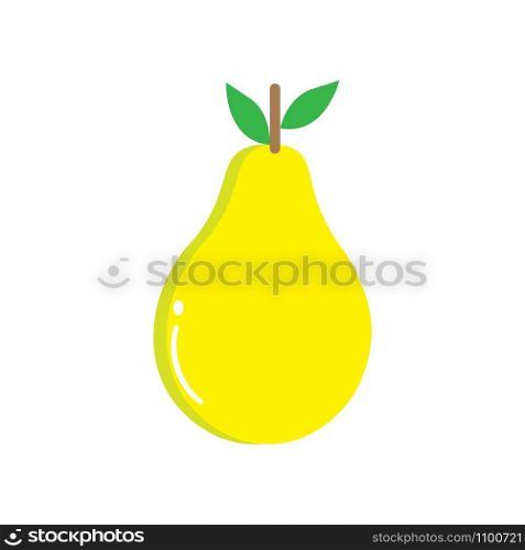 pear fruit logo vector