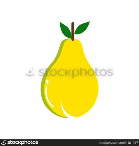 pear fruit logo vector