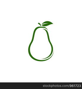 Pear fruit logo vector icon illustration design