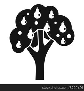 Pear fruit tree icon simple vector. Garden plant. Farm harvest. Pear fruit tree icon simple vector. Garden plant