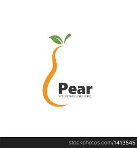 pear fruit vector illustration design template