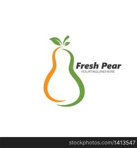 pear fruit vector illustration design template