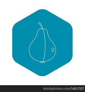 Pear icon. Outline illustration of pear vector icon for web. Pear icon, outline style