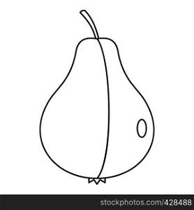Pear icon. Outline illustration of pear vector icon for web. Pear icon, outline style