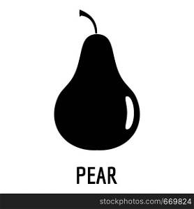 Pear icon. Simple illustration of pear vector icon for web. Pear icon, simple style.