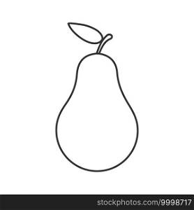 Pear line icon design isolated. Vector fruit logo. Pear line icon design isolated. for your design