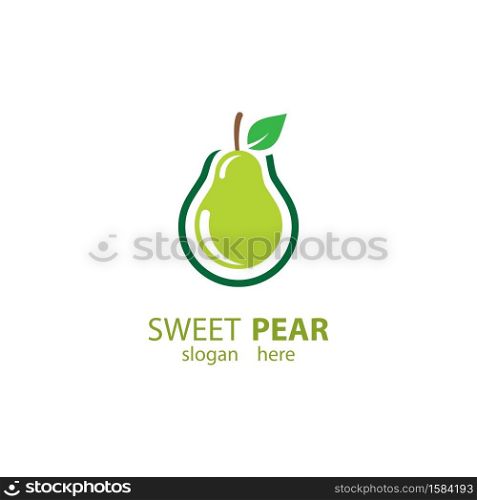 Pear logo images illustration design