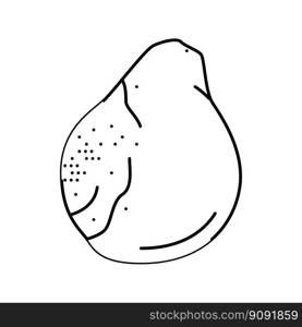 pear rotten food line icon vector. pear rotten food sign. isolated contour symbol black illustration. pear rotten food line icon vector illustration