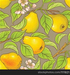 pear vector pattern. pear breanch vector pattern on color background