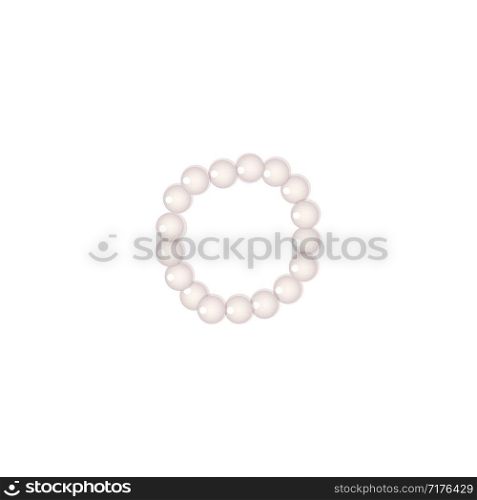 Pearl bead bracelet or pearl choker on white background, Glittering jewelry.. Pearl bead bracelet or pearl choker on white background,