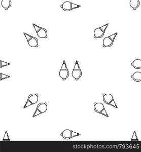 Pearl earrings pattern seamless vector repeat geometric for any web design. Pearl earrings pattern seamless vector