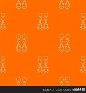 Pearl earrings pattern vector orange for any web design best. Pearl earrings pattern vector orange