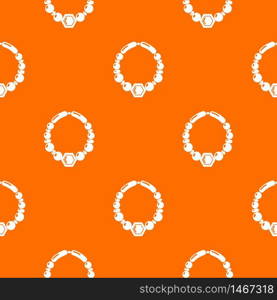 Pearl necklace pattern vector orange for any web design best. Pearl necklace pattern vector orange