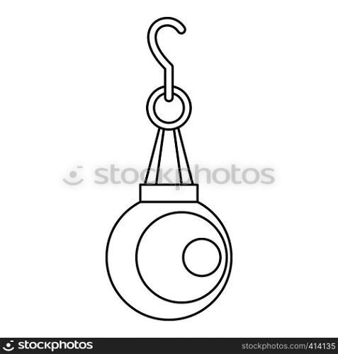 Pearl pendant icon. Outline illustration of pearl pendant vector icon for web. Pearl pendant icon, outline style