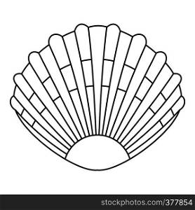 Pearl shell icon. Outline illustration of pearl shell vector icon for web. Pearl shell icon, outline style